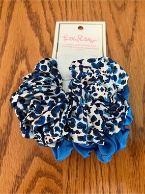 Lilly Pulitzer Twisted Up & Abaco Blue Scrunchie Set